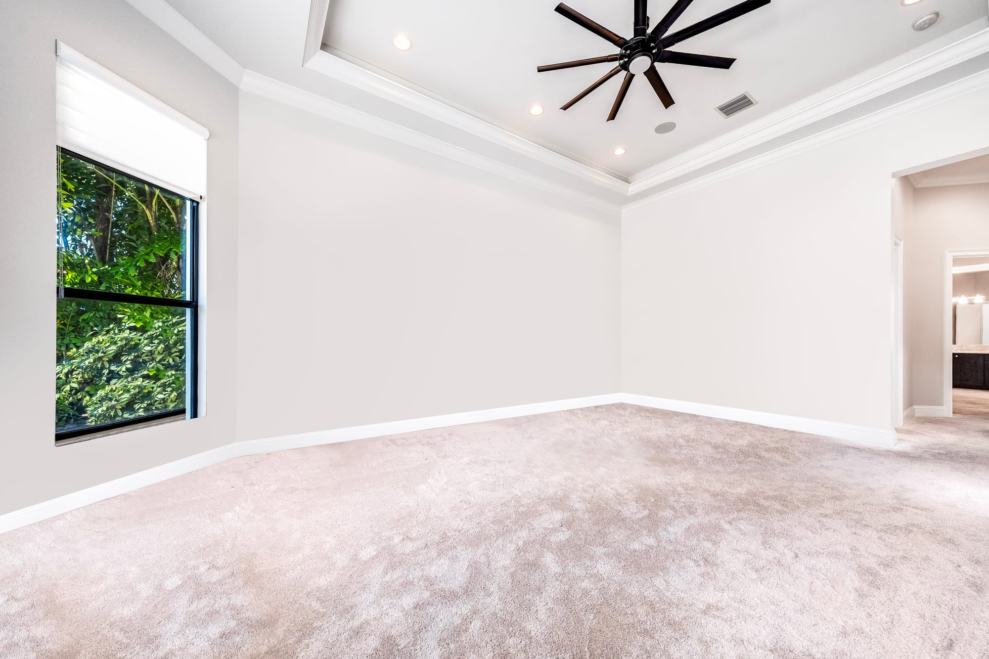 Virtually staged room