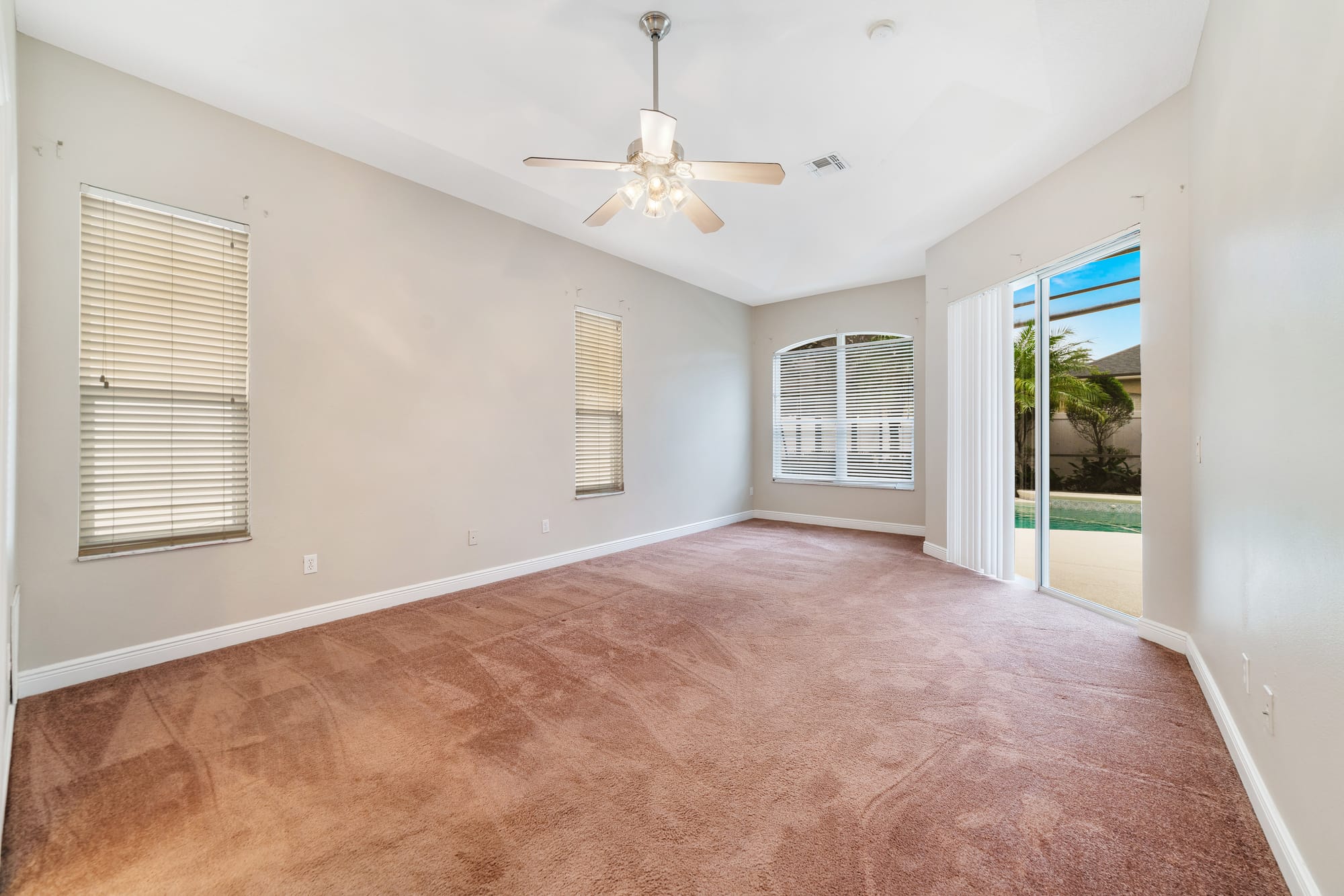 Virtually staged room