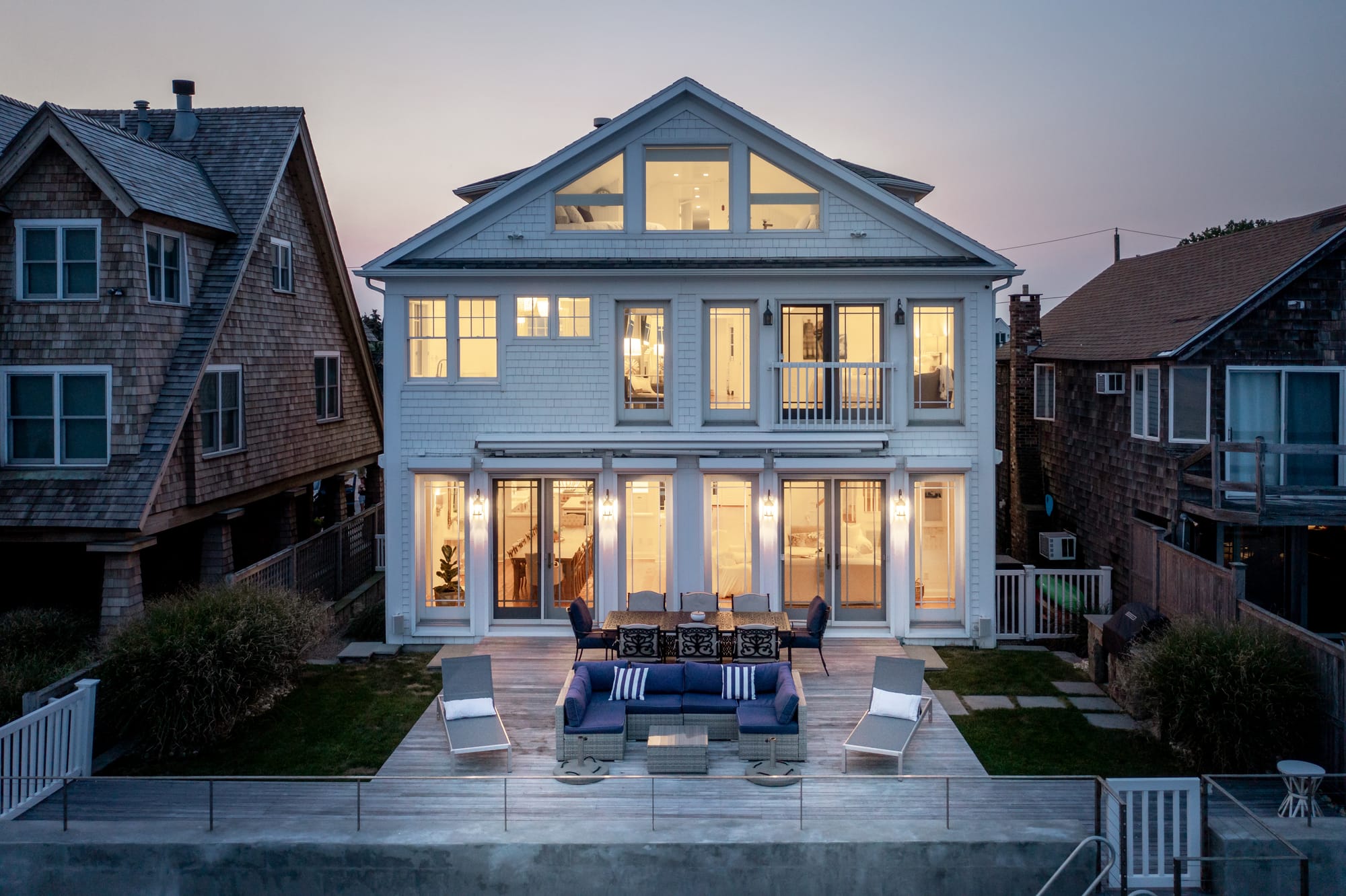 Aerial twilight photography