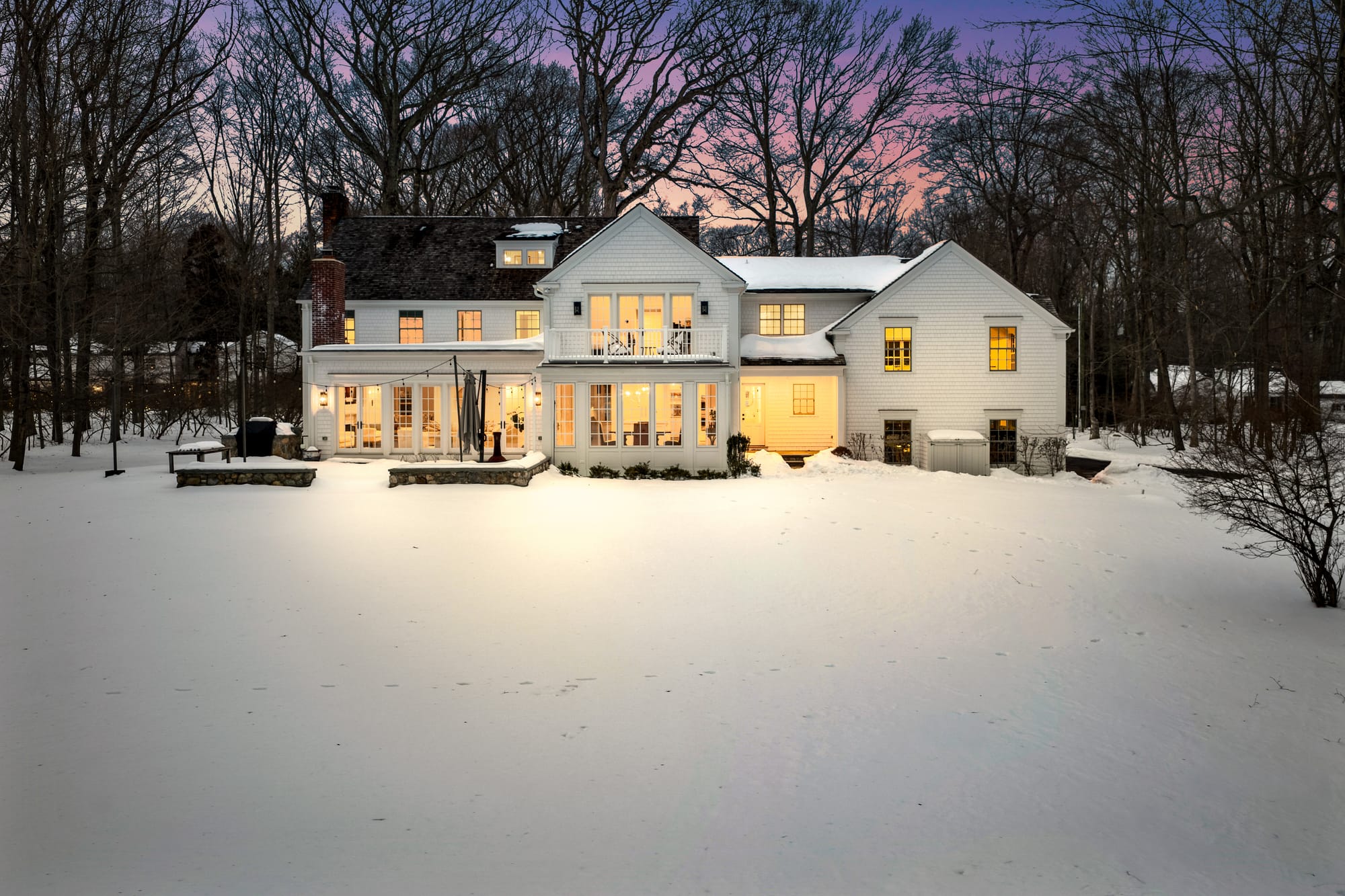 Aerial twilight photography