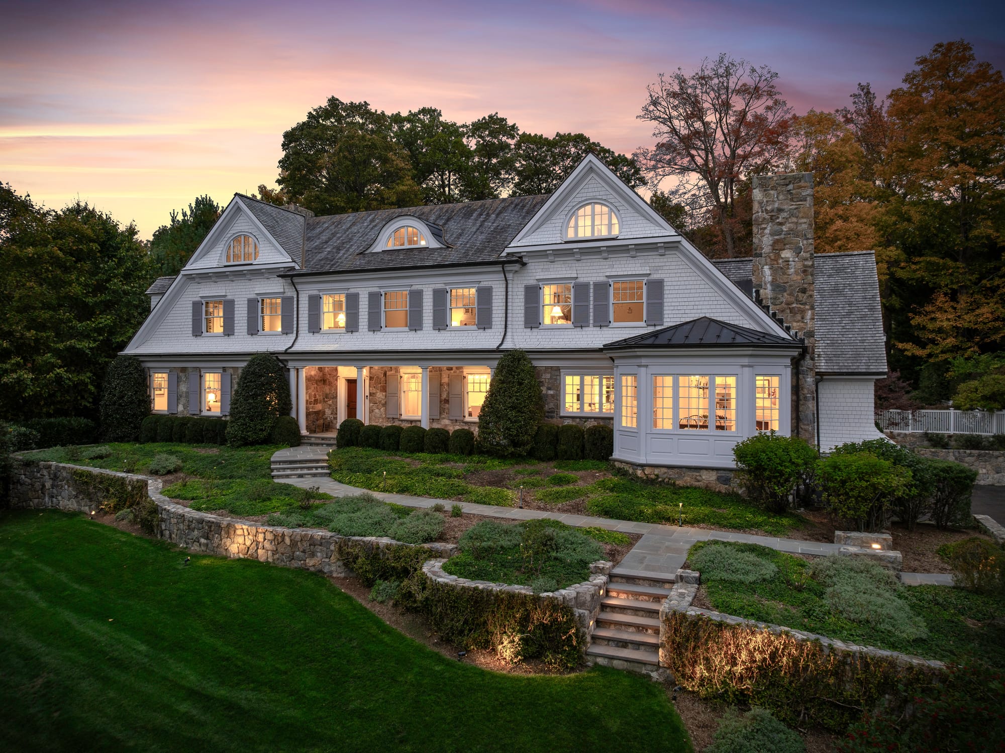 Drone twilight photography